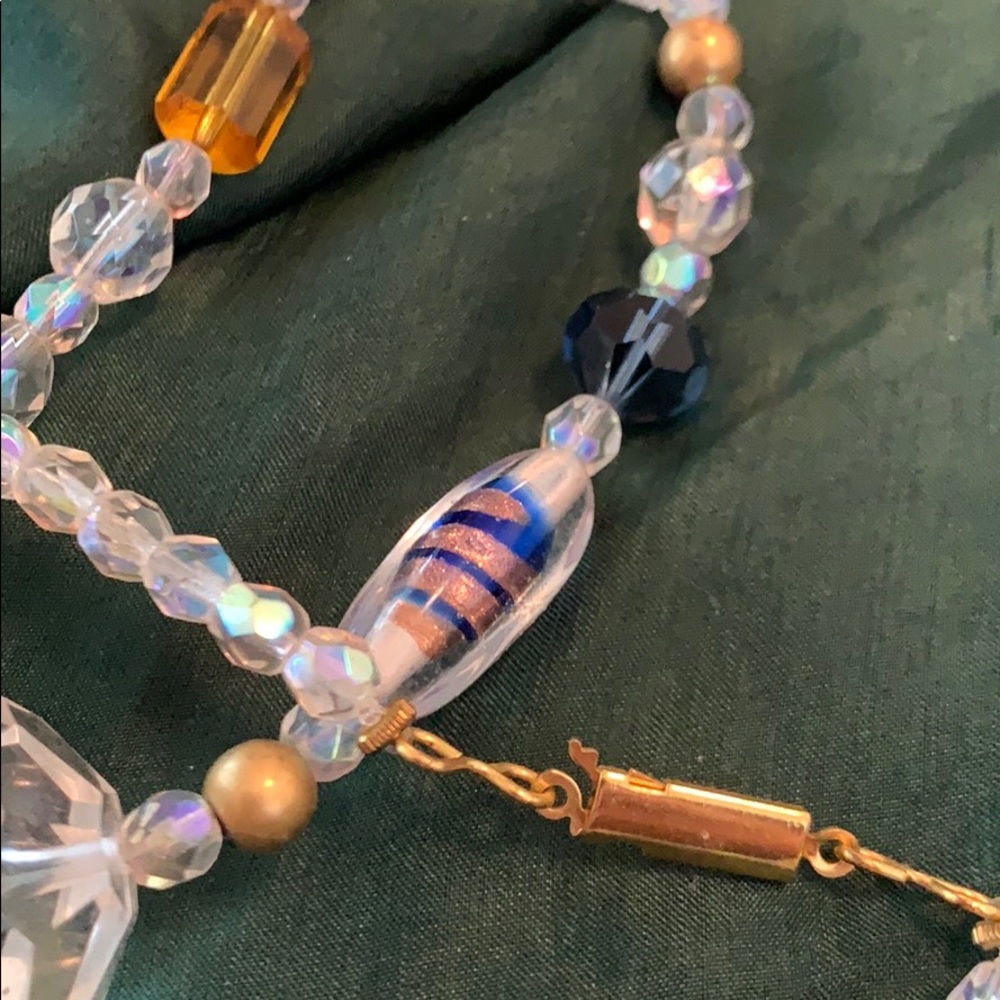 Multi-Colored And Multi-Shape Glass Bead Necklace - image 4